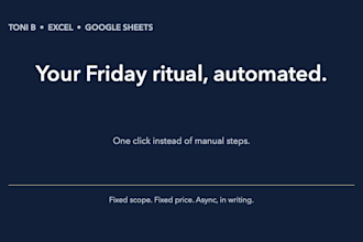 automate your excel or google sheets reporting work
