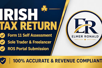 file your irish form 11 tax return self assessment on ros portal for sole trader