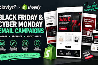 klaviyo black friday and cyber monday email campaigns