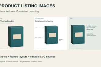 design product listing images and feature infographics from your photos
