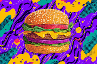 food pop art of your food pop art