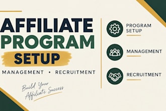 setup and manage your affiliate marketing program and recruit affiliates
