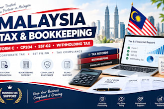 prepare malaysia form c, cp204, sst 02, and withholding tax filings