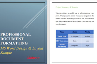 do professional ms word document formatting and typing