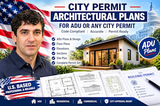 draw city permit architectural plans for adu or draw city permit