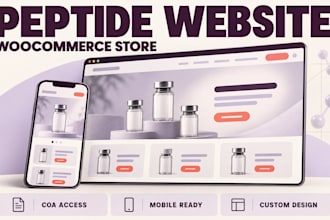 build a research peptide website and woocommerce peptide store