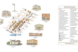 create high quality vector map city street property illustrated location map