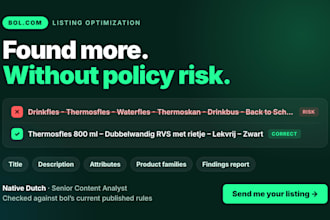 optimize your bol com listing and check it against bol content rules