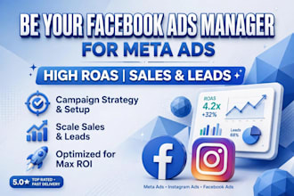 be your facebook ads manager for meta ads