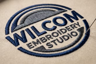 digitize any image or artwork into embroidery file in wilcom