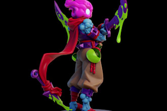 3d print and paint anime figure,miniature,3d toy 3d statue for 3d printing
