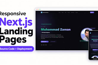 build a responsive nextjs landing page for your business