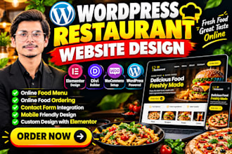 design a modern restaurant website with online food ordering