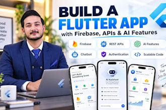 build a flutter app with firebase, apis and ai features