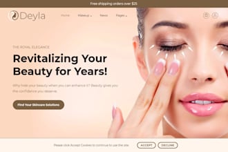 design skincare shopify store organic skincare cosmetics store beauty skincare