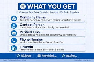 do accurate data entry, web research and b2b lead generation