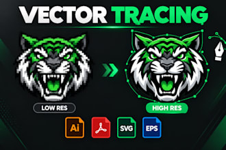 recreate, redraw and vectorize your logo