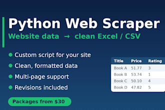 build a python web scraper and export data to excel