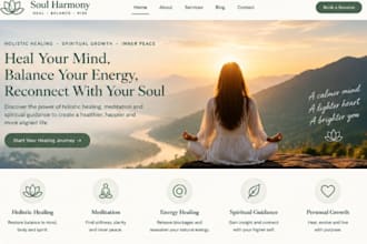 design wix holistic healing website spiritual website meditation healing website