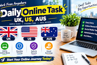 do daily online tasks for UK, USA, australia