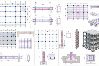 do structural design calculations for slab, beam and column