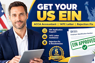 get your US ein via form ss 4 as an acca accountant with 147c letter