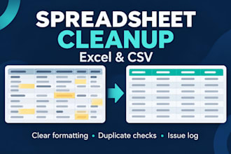 clean and format your excel or CSV spreadsheet