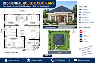 design residential house floor plans using autocad