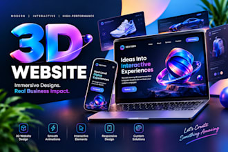 create interactive 3d web design webgl spline landiing page