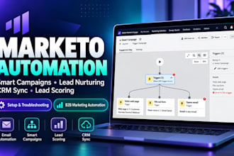 marketo email automation smart campaigns lead nurturing CRM sync and lead scores