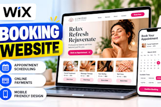 design a wix booking website with appointment scheduling for your business