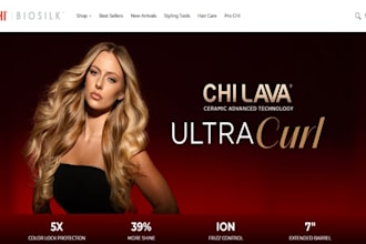 design wix hair care website hair extension salon wig hair serum beauty website