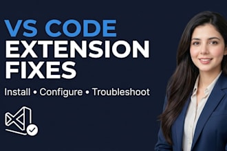 fix vs code extension errors and configuration issues
