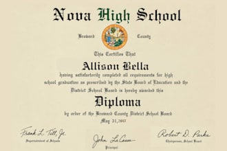 make custom college diploma, degree, university, ged or high school diploma