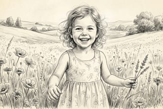 draw beautiful children illustration, kids illustration, design kids paperback