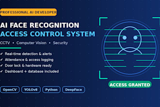 develop face recognition access control cctv computer vision ai system