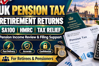 review and file UK pension income tax, retirement tax returns pension tax return