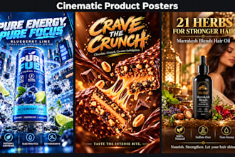 design cinematic ai product ad posters for meta and tiktok
