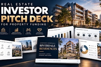 design a real estate investor pitch deck for property development funding