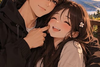 create custom anime couple and aesthetic wallpapers