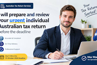 prepare and review urgent individual australian tax return before the deadline
