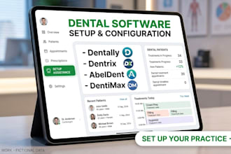 setup dentally dentrix enterprise abeldent cloud 9 cs orthotrac dentimax axium