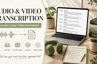 transcribe audio and videos into well formatted text