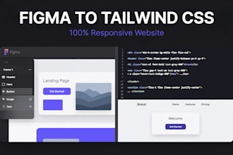 figma to tailwind CSS responsive website