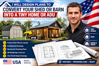design plans to convert your shed or barn into a tiny home or adu