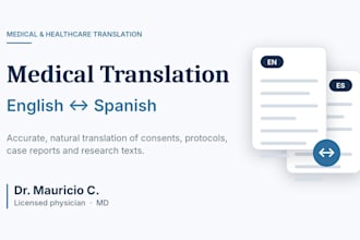translate your medical documents english and spanish