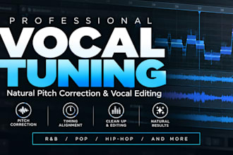 professionally tune, pitch correct and edit your vocals