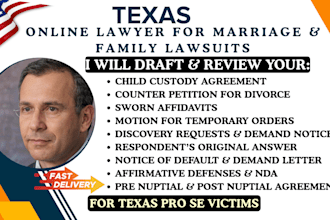 draft your texas prenuptial agreement prenup,  marriage contract and lawsuits