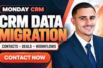 migrate monday contacts deal pipelines activities custom fields workflows CRM
