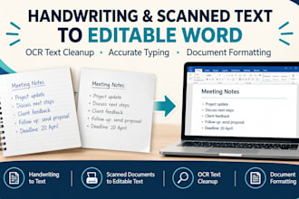 convert handwriting and scanned documents into editable text